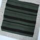 Tapis Kilim vintage vert et noir, 86x86 cm