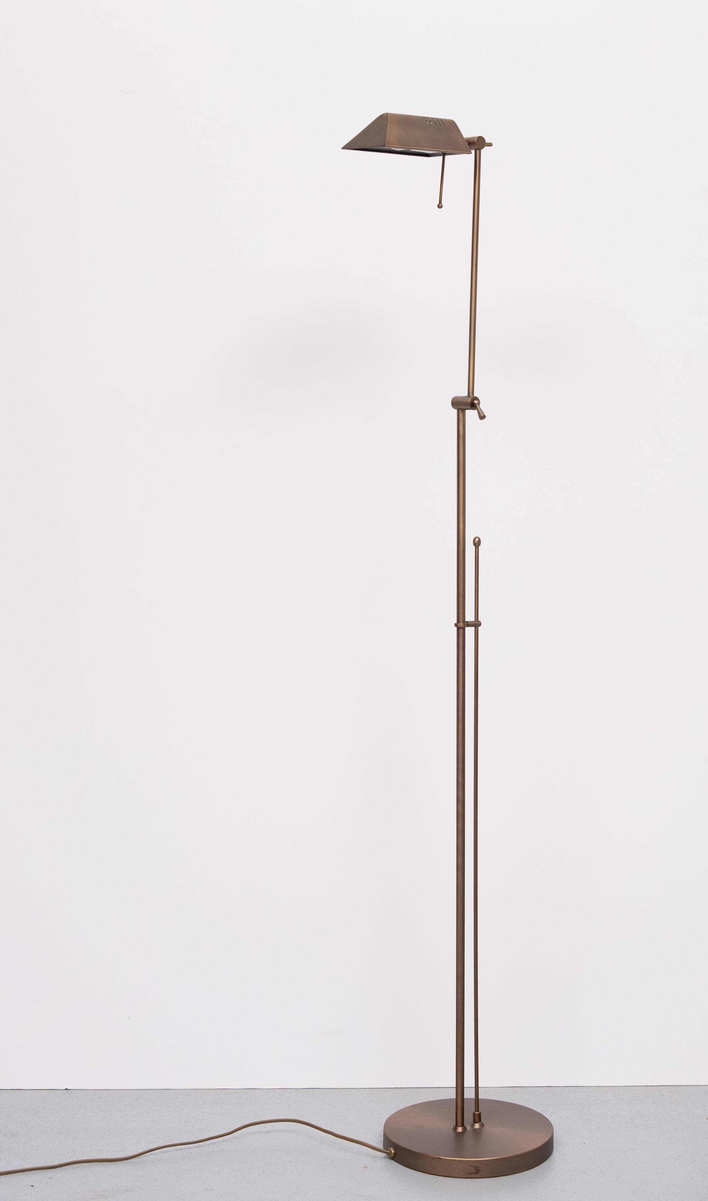 Steinhauer Bronze color floor lamp 1980s Germany