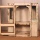 Former art deco cabinet in original burmese teak ecru patina