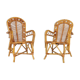 2 bamboo armchairs "wicker chairs"