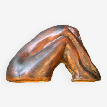 Sculpture en terre corps de femme nu
