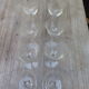 Lot de 8 verres en cristal gravé