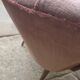 Pair of pink velvet cocktail armchairs 1960