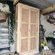 Meuble de métier, armoire en bois