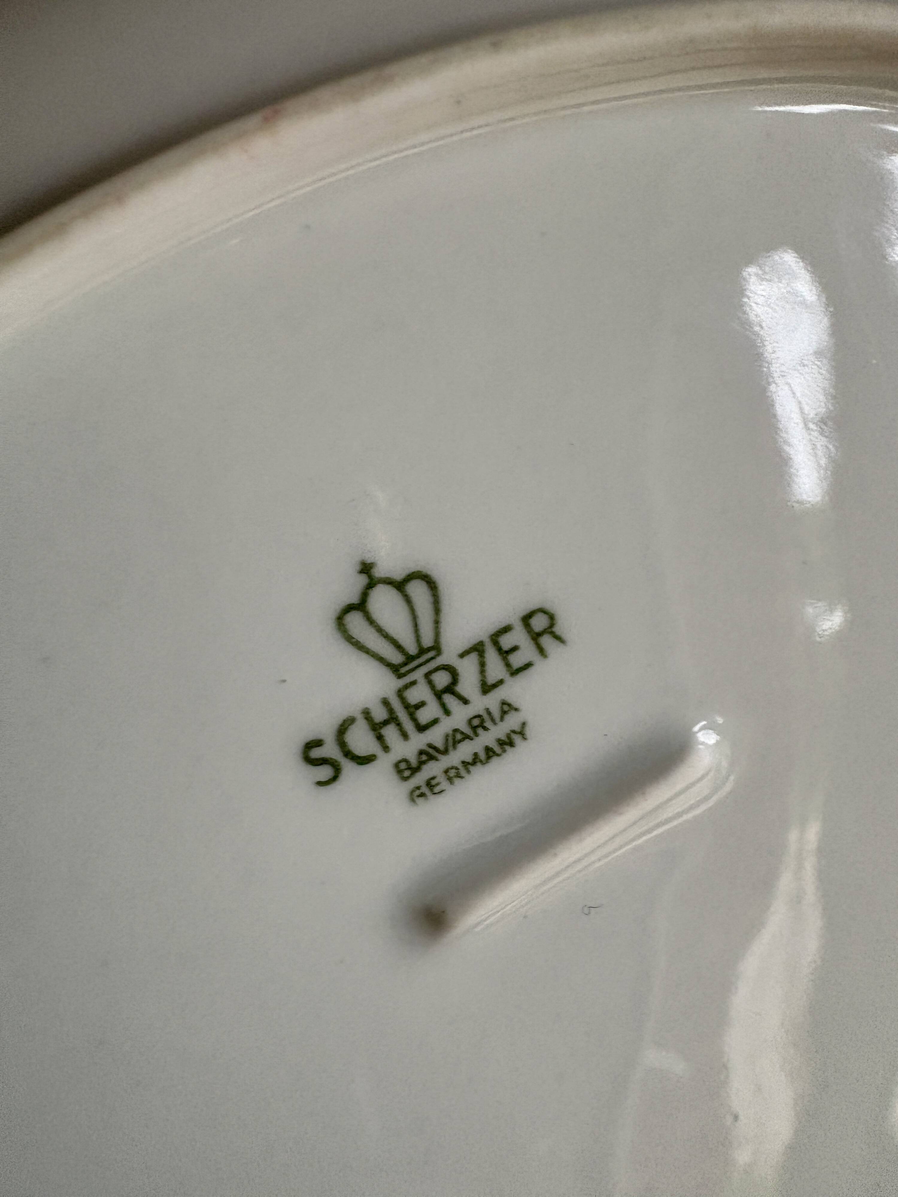 Set of 2 vintage Scherzer BAVARIA dishes.