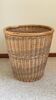 Panier vintage osier cerclé bois