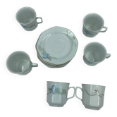 6 tasses et sous-tasses vintage