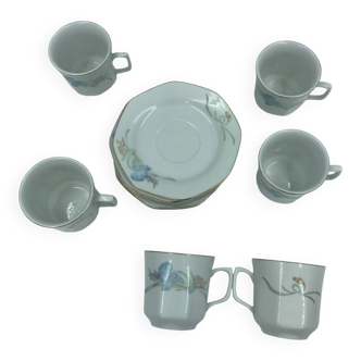 6 vintage cups and saucers