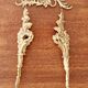 2 ornaments and an antique bronze pediment