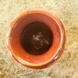 Set of 3 two-tone stoneware pots