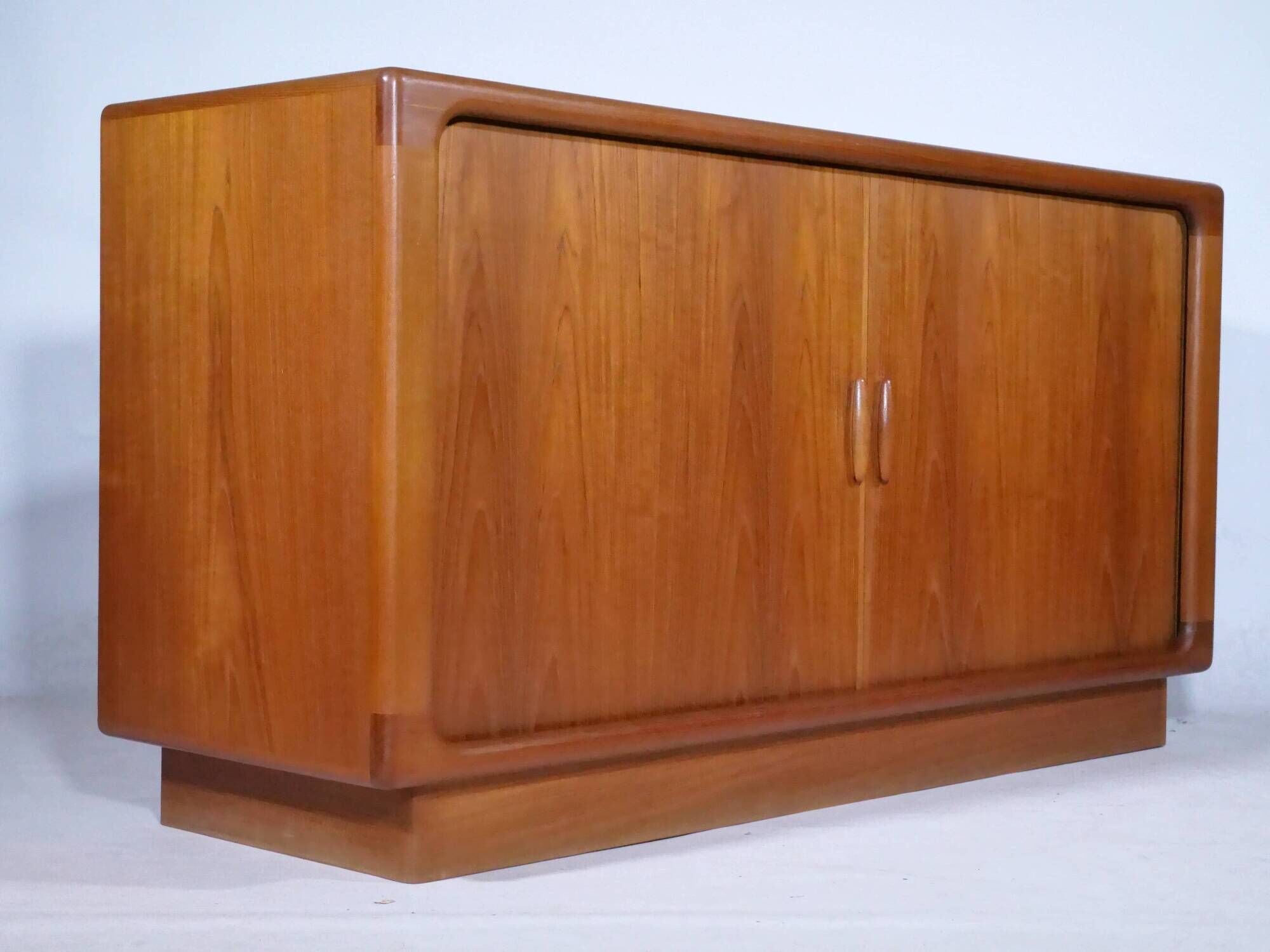 Teak sideboard by dyrlund, sliding door dresser, danish design, 1960s
