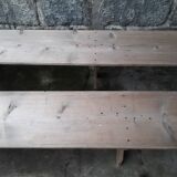 Pair of rustic benches 265 cm