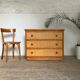 Commode vintage en rotin et bambou