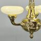 Chandelier en laiton Art Déco néoclassique, Tchécoslovaquie, années 1930