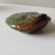 Shell-shaped ceramic dish with glaze signed Suzy Coste – vintage