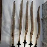 Metal candlestick, Murano glass ornament