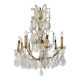 Important gilded bronze chandelier with pendants in the Louis XV style.