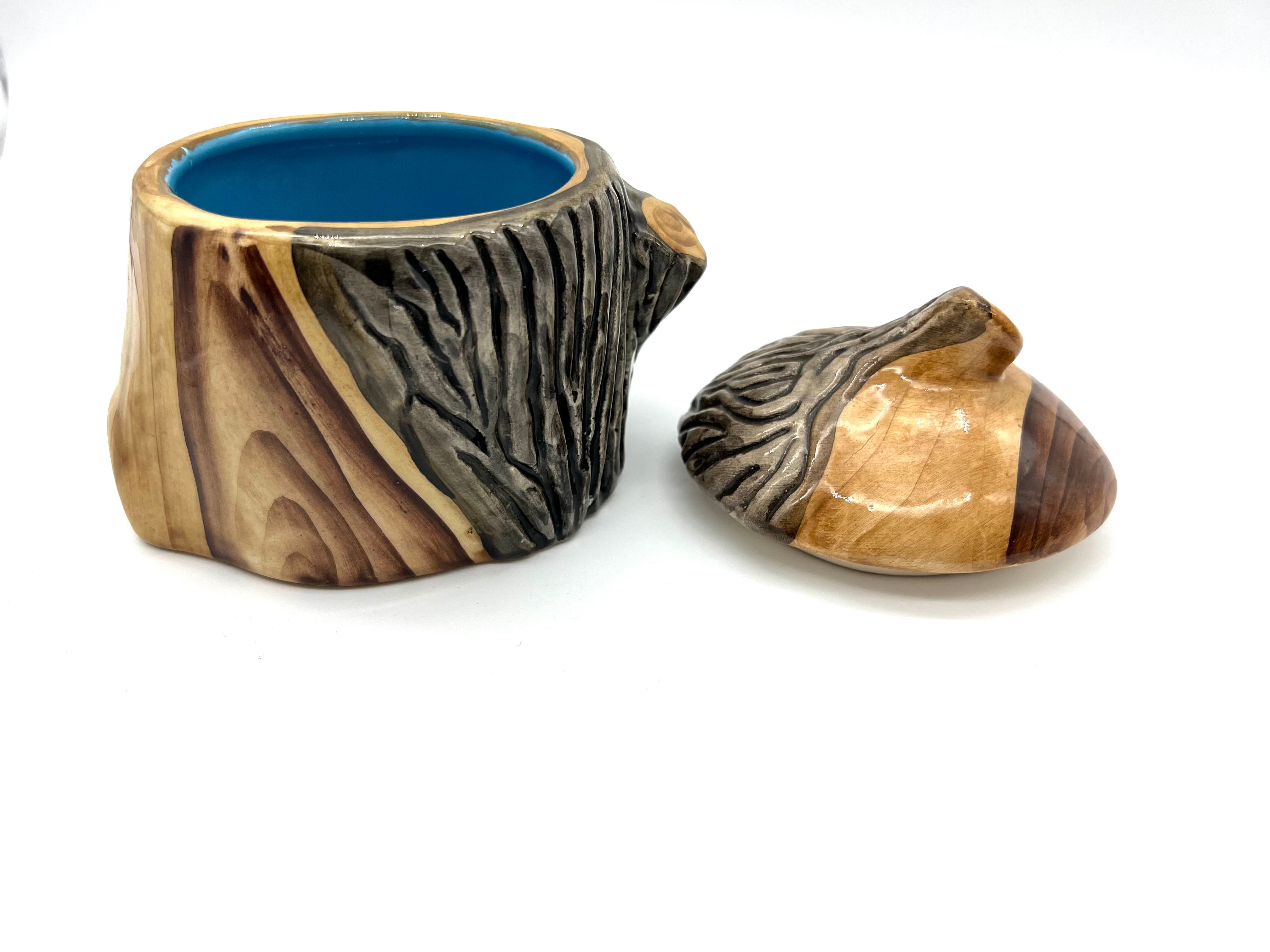 Vintage Vallauris Tea Service in Faux Bois by Grandjean-Jourdan