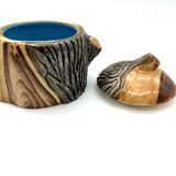 Vintage Vallauris Tea Service in Faux Bois by Grandjean-Jourdan