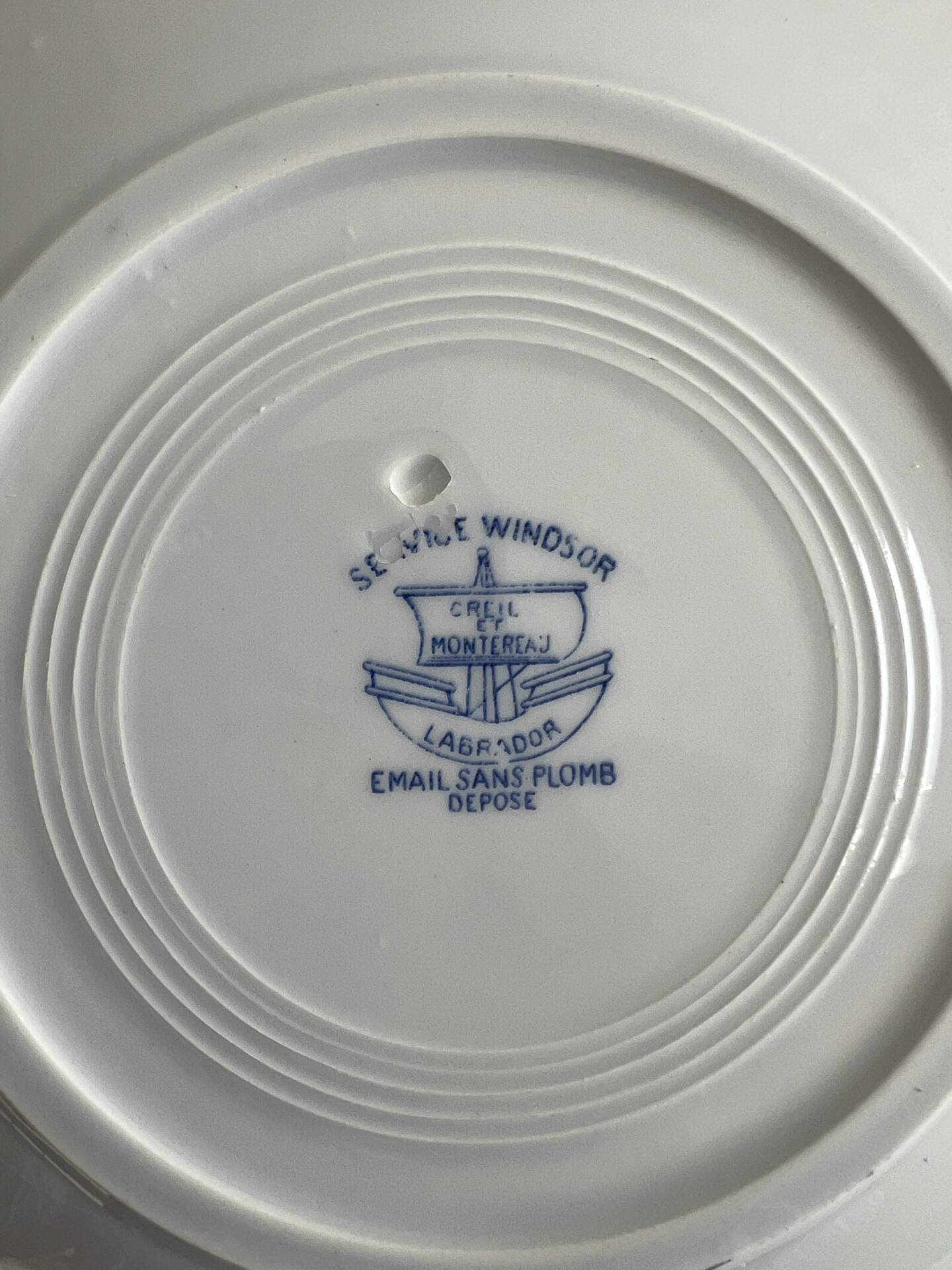 Dessert plate Windsor service Creil and Montereau 20.5