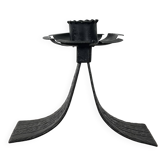 Bougeoir en fer forgé noir, années 1960-1970