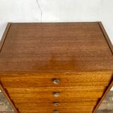 Vintage chest of drawers spindle feet oak 1960