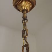 French art nouveau bronze empire style 6 lights chandelier