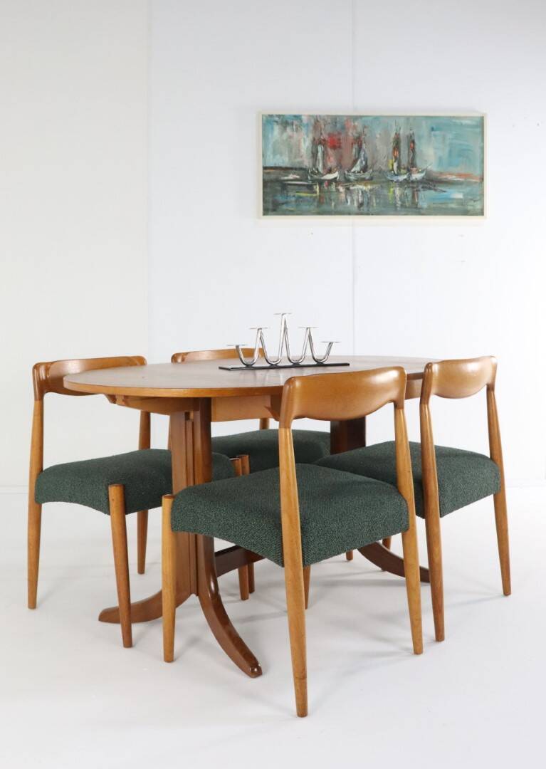 Set of 4 Danish Chairs 'Bjerremose'