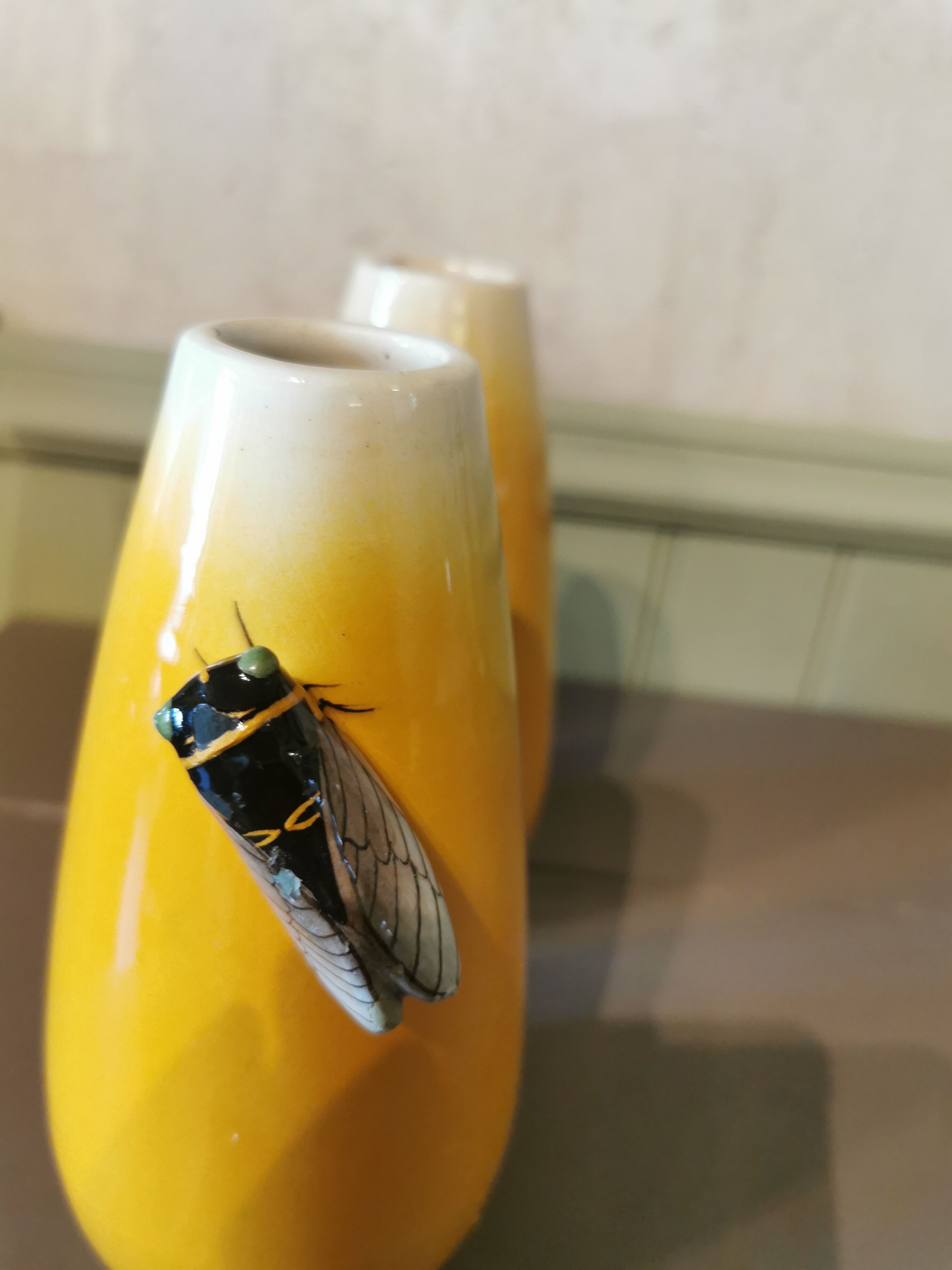 Pair of vintage vases massier vallauris