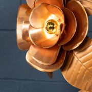 Vintage 20thc italian brass floral floor lamp c.1970