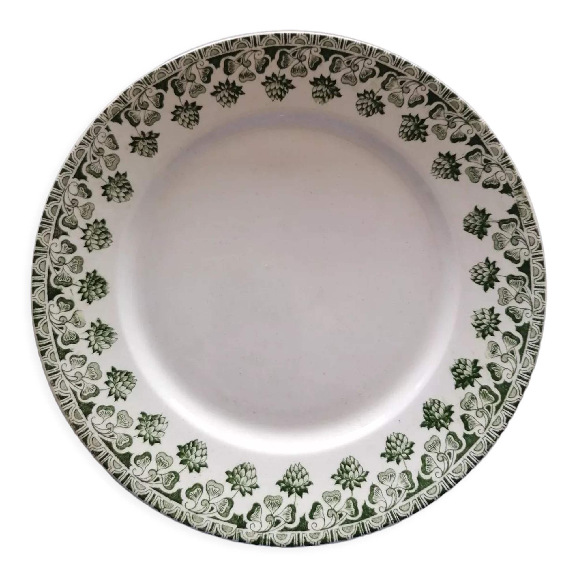 Set of 12 plates clover Badonviller ft