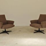 Paire de fauteuils pivotant Tchécoslovaquie 1960