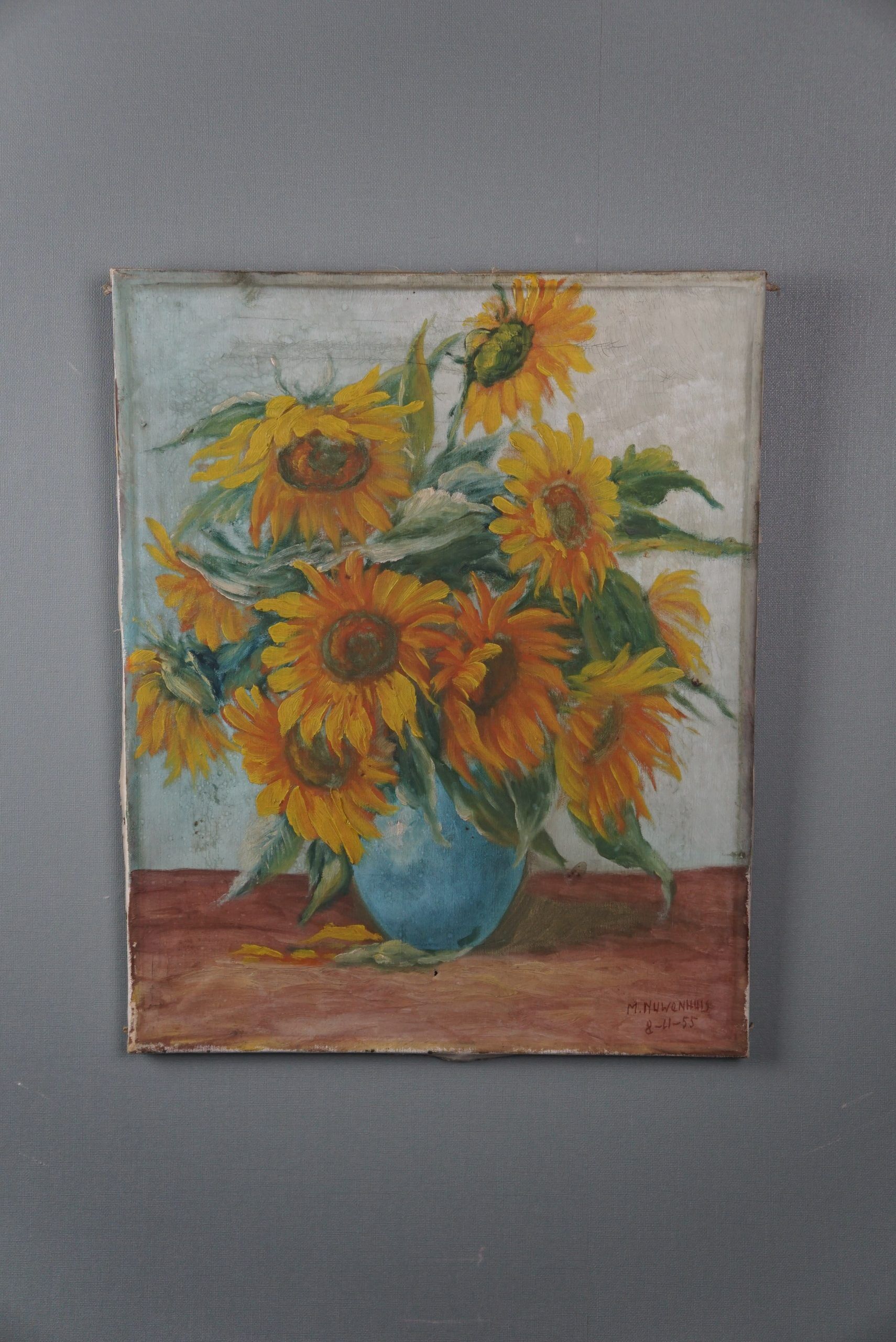 Sunflower painting, still life