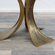 Glass coffee table, 80s design, Luciano Frigerio. Brutalist design
