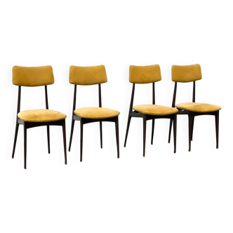 Vintage italian rosewood dining chairs, 1950s