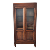 Armoire parisienne vitrée noyer massif