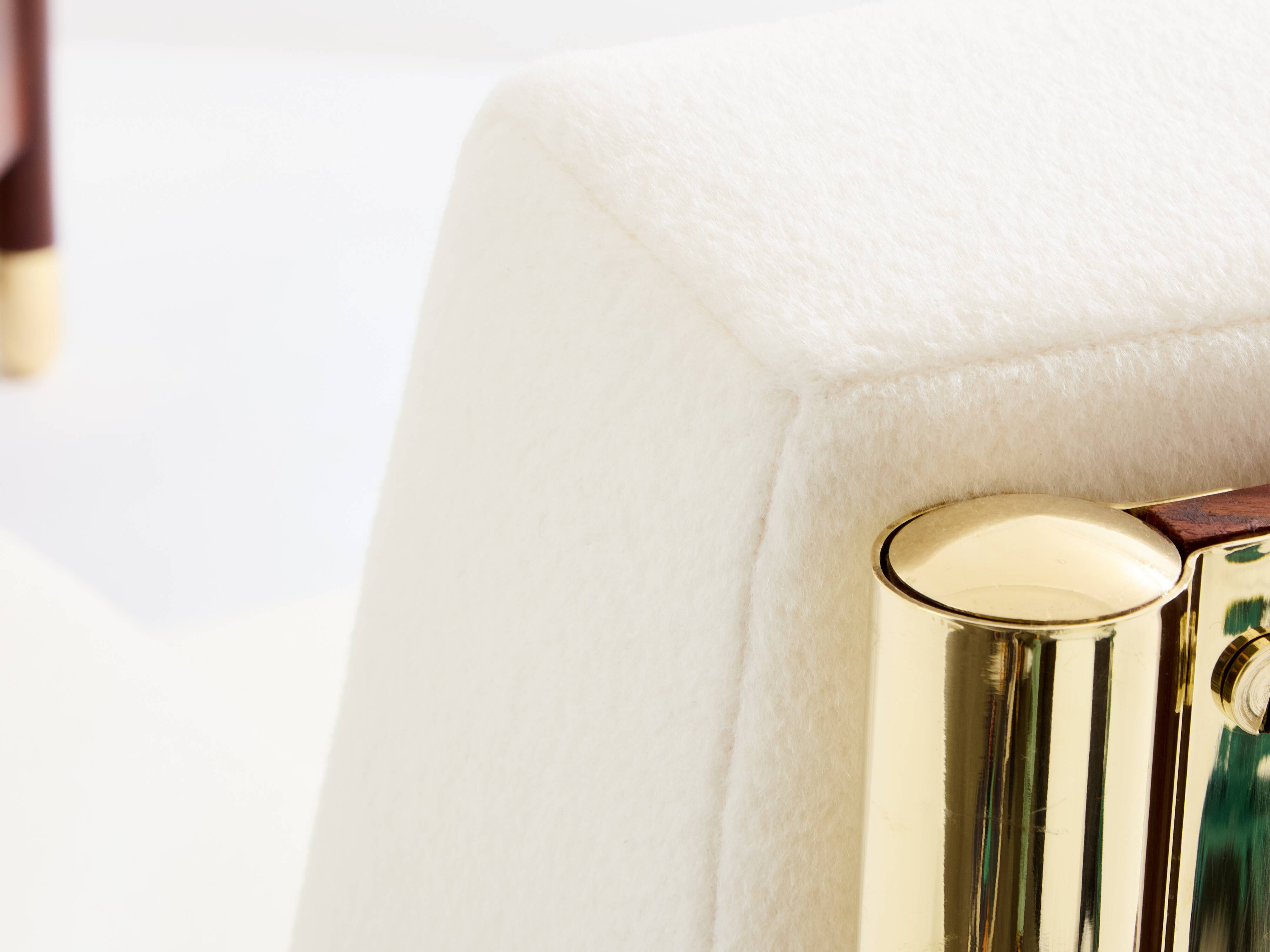 Pair of armchairs by Carlo De Carlo, rosewood, leather, brass, 1966