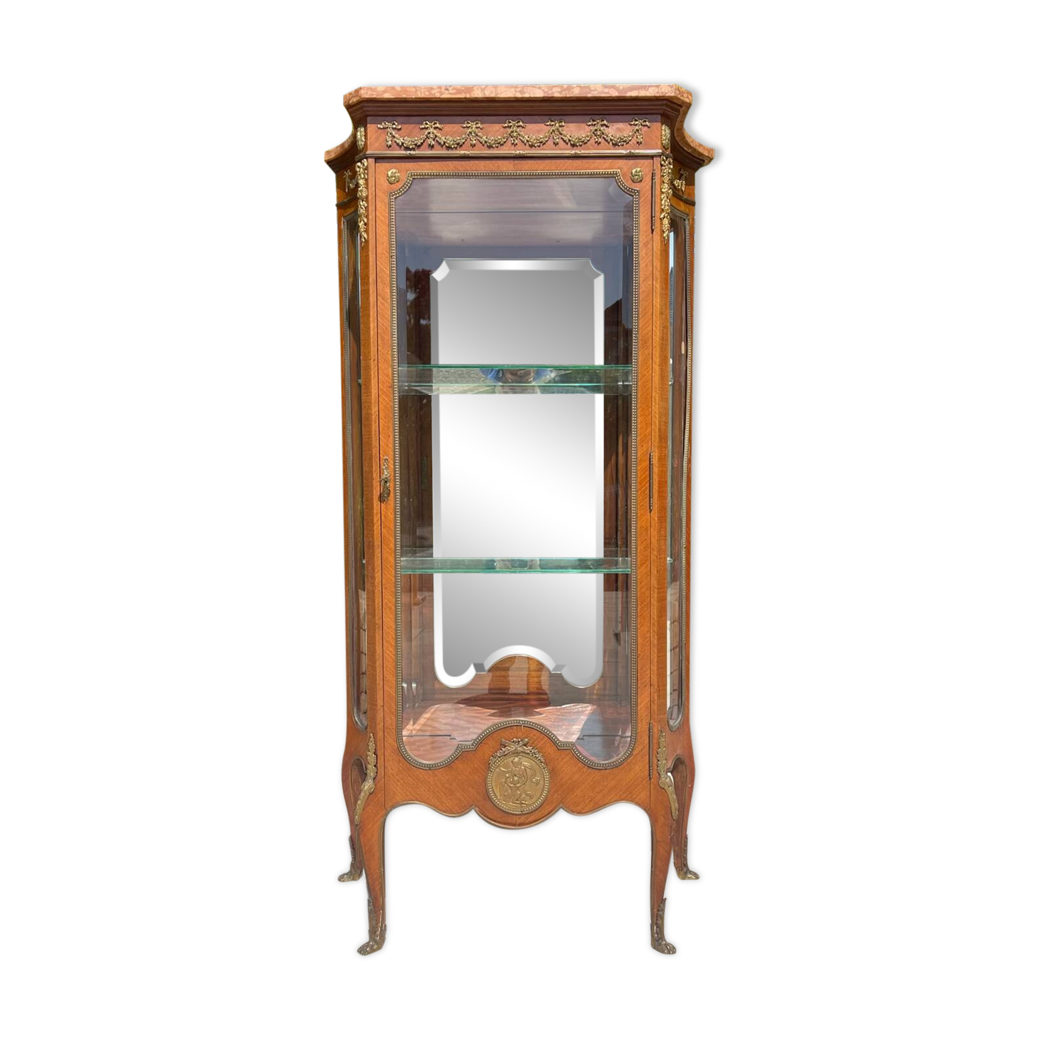 Vitrine en Marqueterie Style Louis XV