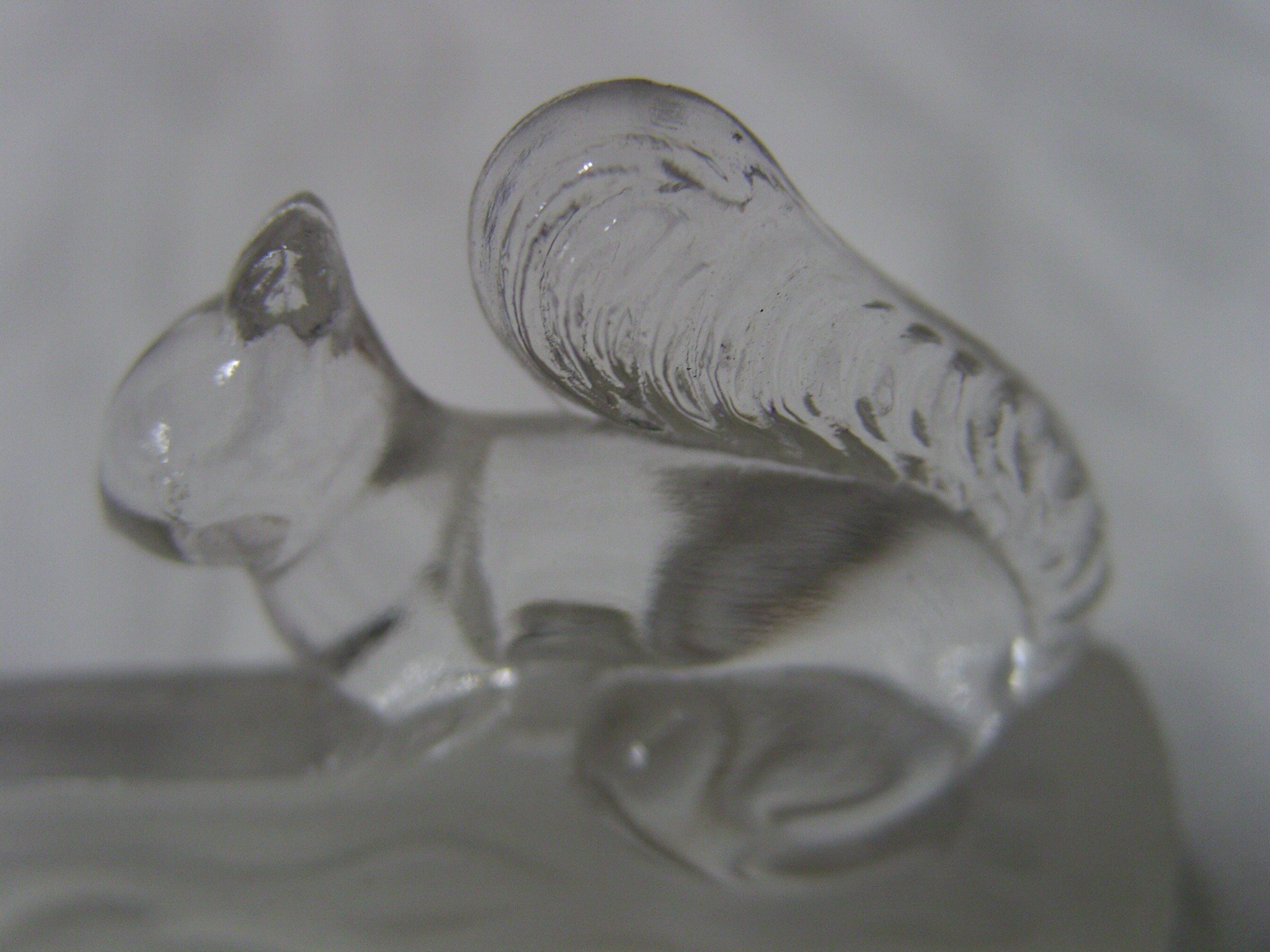 6 vintage animal glass knife holders