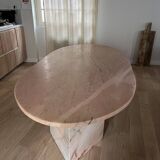 Pink marble table