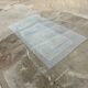 Bureau plateau verre et pied plexiglass vintage