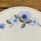 9 white porcelain plates of art deco blue flower limoges