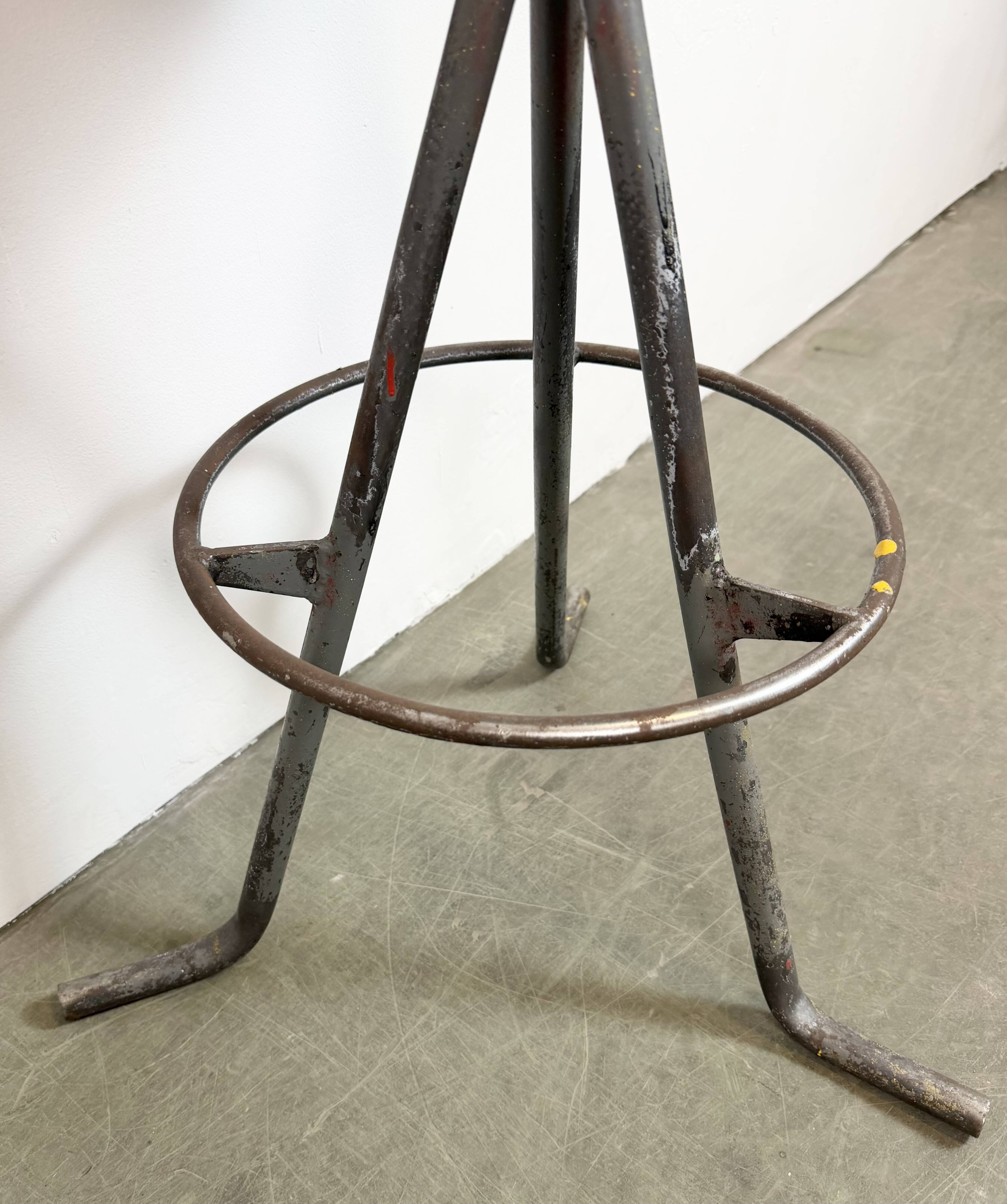 Grey Industrial Workshop Stool, 1960s