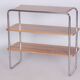 Czech Bauhaus Walnut and Chrome-Plated Steel Etagere attributed to Kovona, 1940s