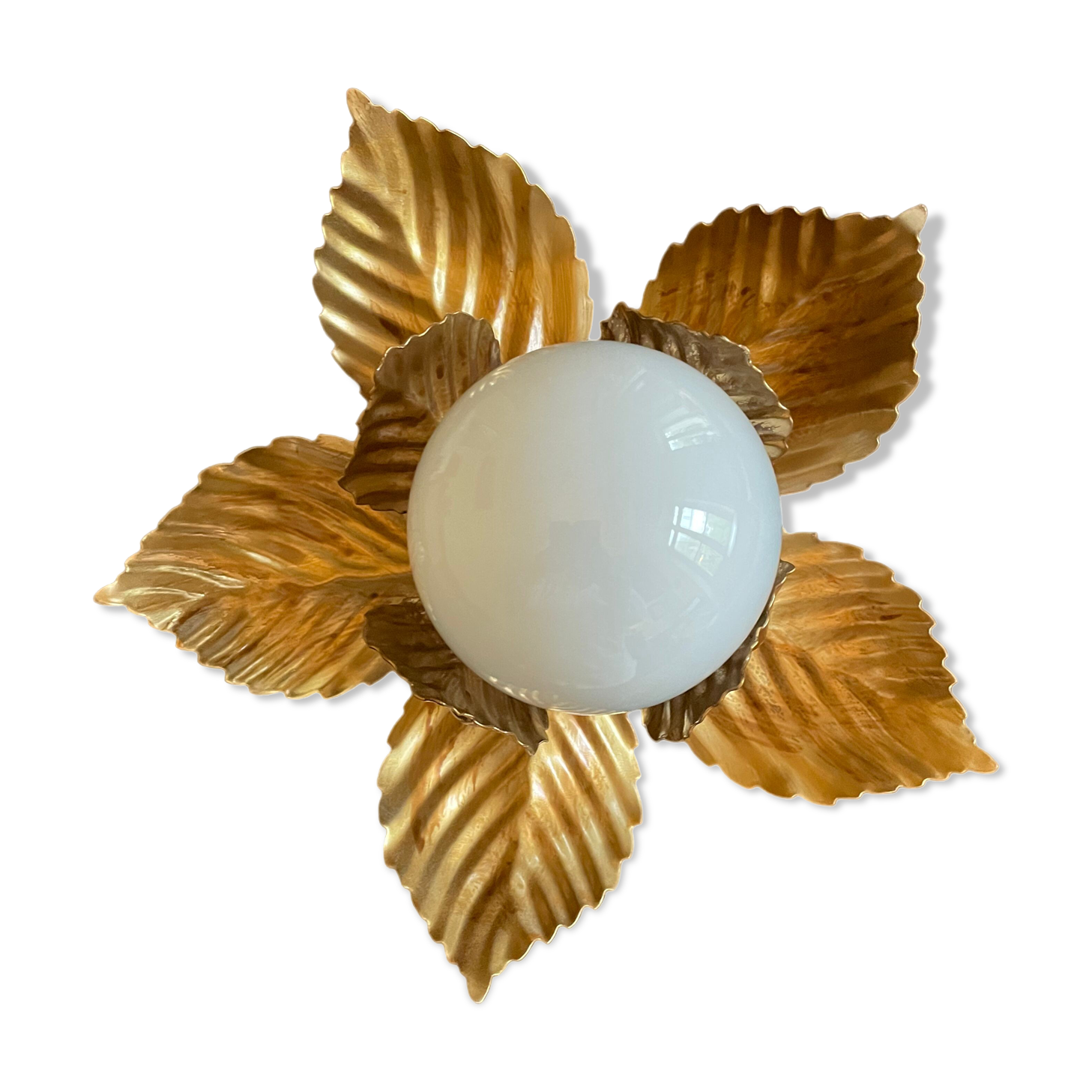 Wall lamp or ceiling lamp golden flower