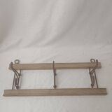 Coat rack/wood & iron hooks