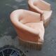 Pair of toad armchairs