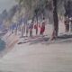 Oil on panel 30X40, lakeside walk