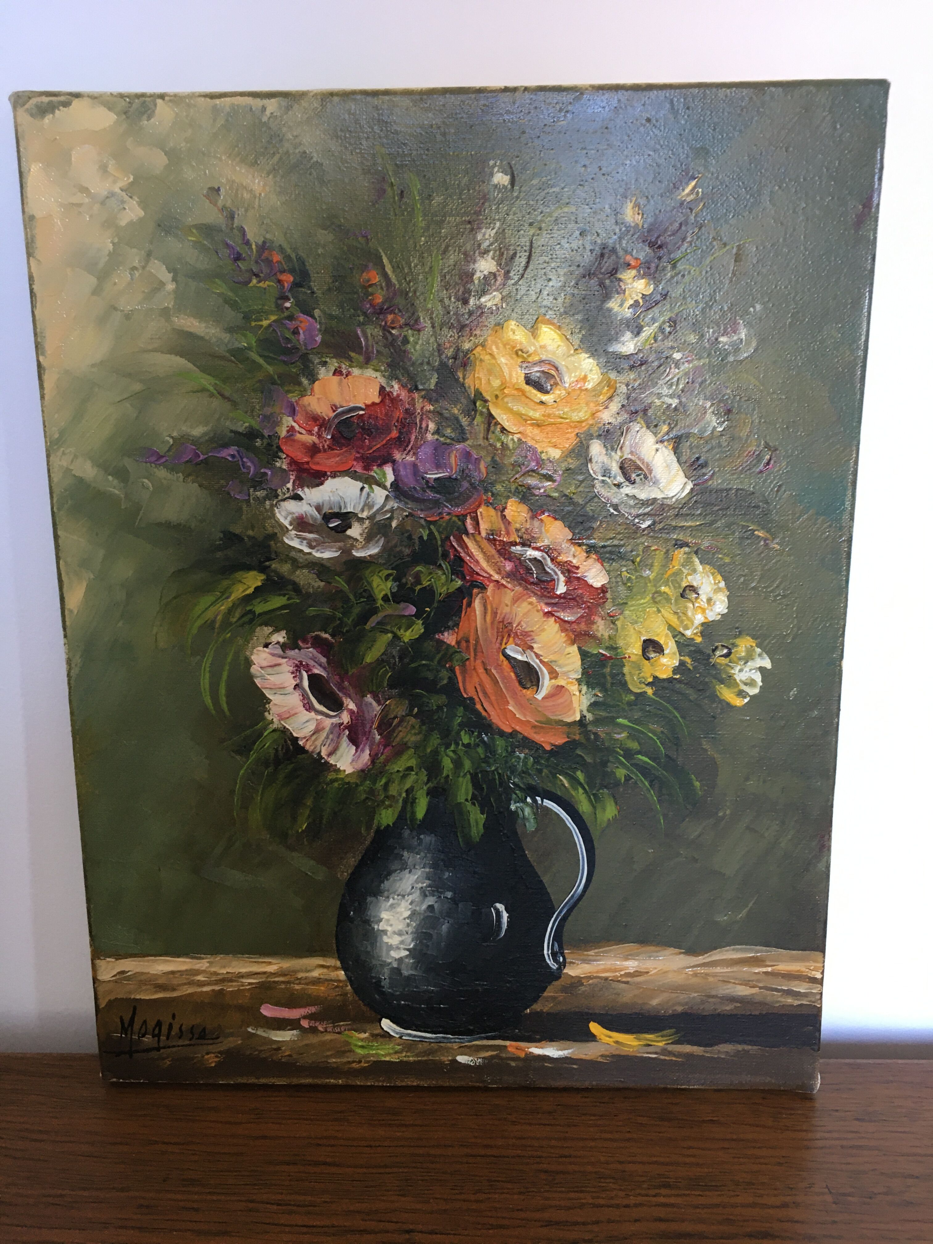 Painting on canvas bouquet of flowers