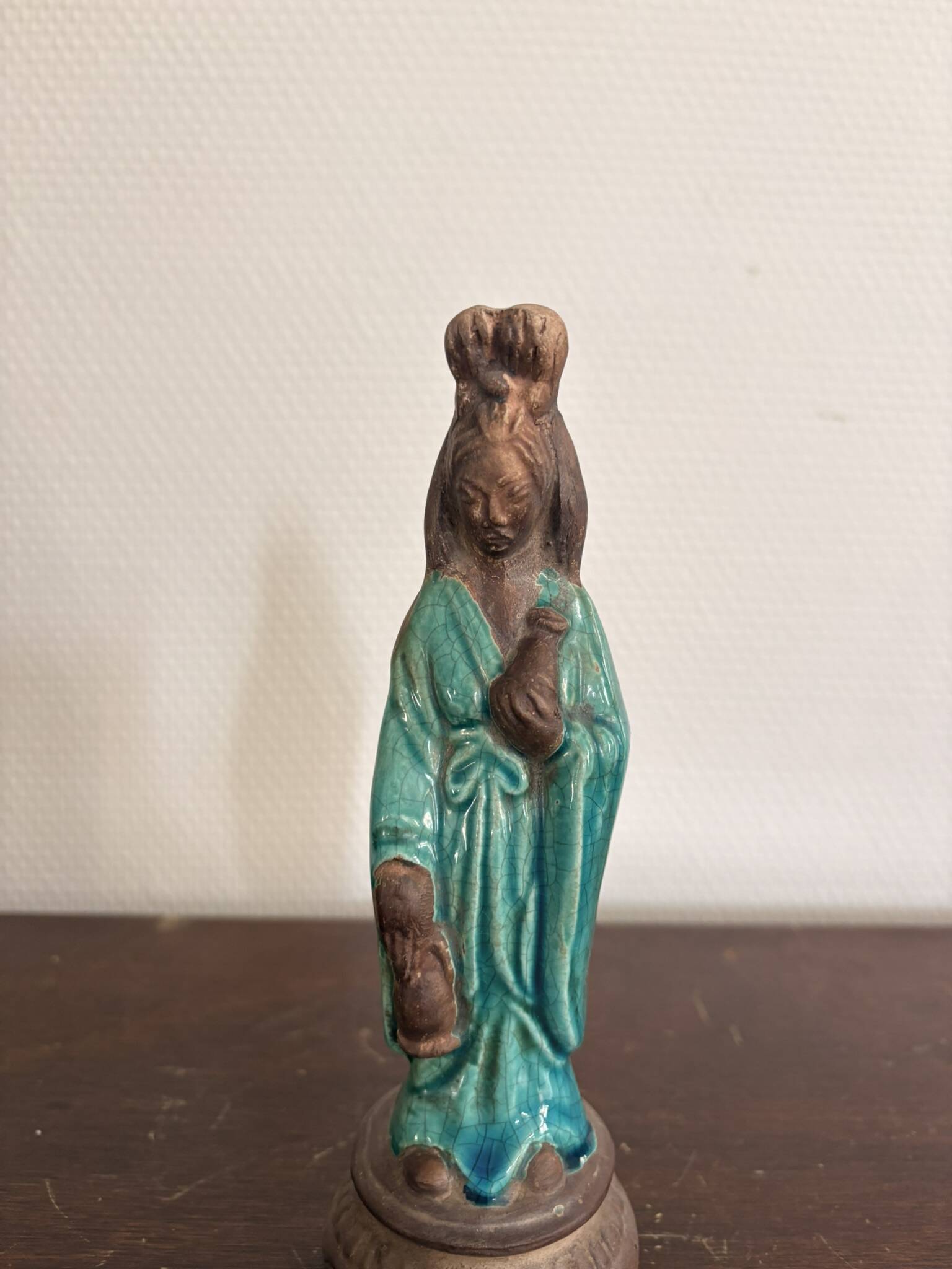 Sculpture of Guanyin Kuan Yin Chinese Buddhist Buddha Qing China